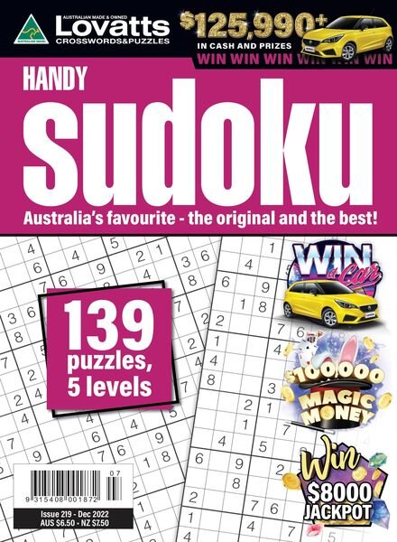 Lovatts Handy Sudoku – December 2022 Cover