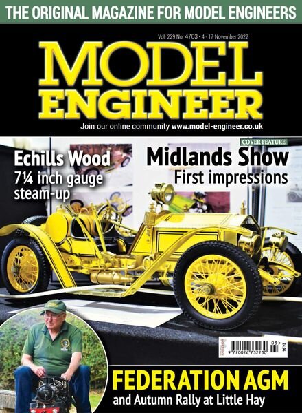 Model Engineer – 04 November 2022 Cover