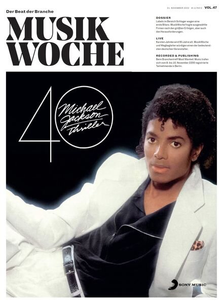 MusikWoche – 21 November 2022 Cover