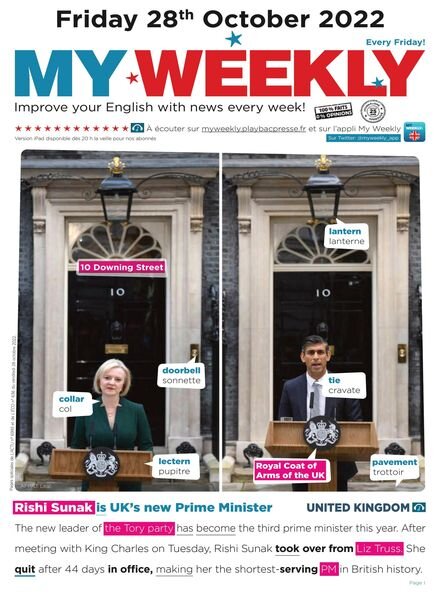My Weekly Fr – 28 octobre 2022 Cover
