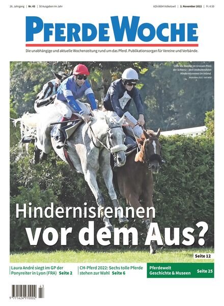 PferdeWoche – 02 November 2022 Cover