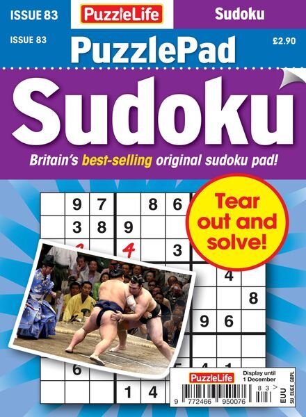 PuzzleLife PuzzlePad Sudoku – 03 November 2022 Cover