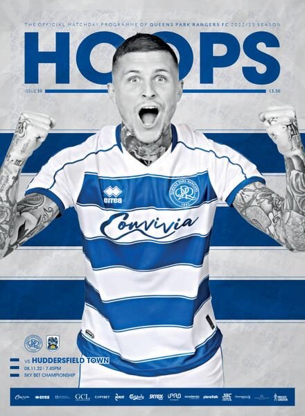QPR Official Programmes – QPR v Hudd Town – 8 November 2022 Cover