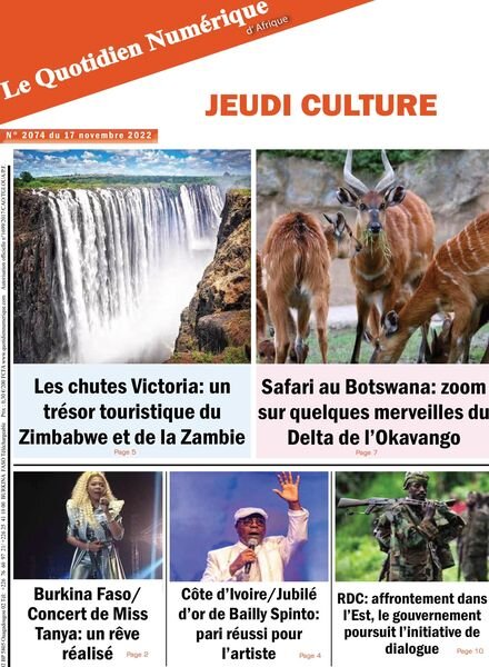 Quotidien Numerique d’Afrique – 17 novembre 2022 Cover