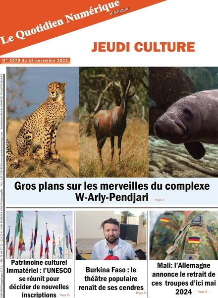 Quotidien Numerique d’Afrique – 24 novembre 2022 Cover