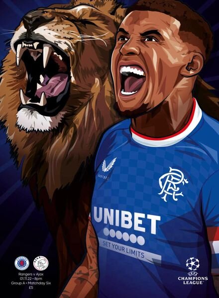 Rangers Football Club Matchday Programme – Rangers v Ajax – 1 November 2022 Cover