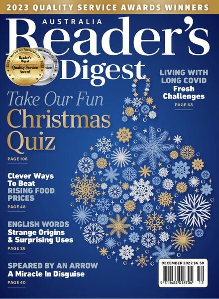 Reader’s Digest Australia & New Zealand – December 2022 Cover