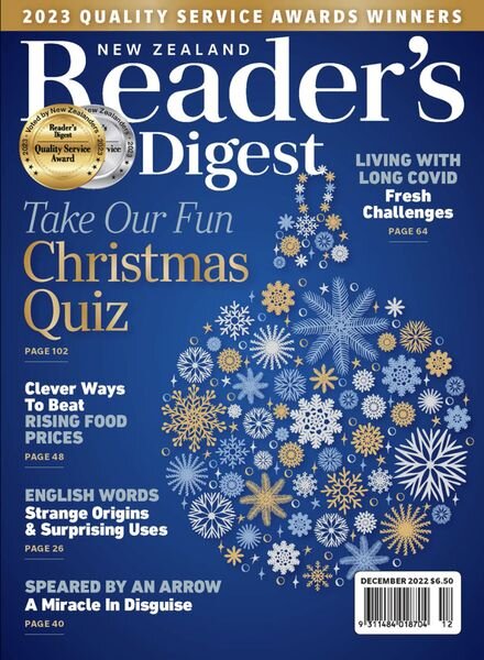 Reader’s Digest New Zealand – December 2022 Cover