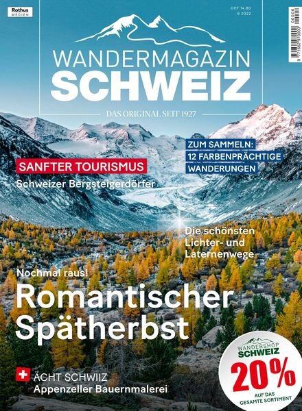 SCHWEIZ Das Wandermagazin – Oktober 2022 Cover