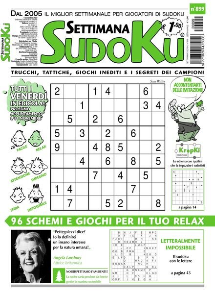 Settimana Sudoku – 02 novembre 2022 Cover