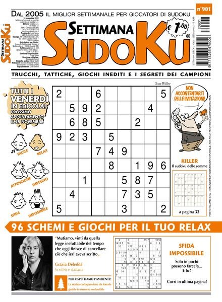 Settimana Sudoku – 15 novembre 2022 Cover