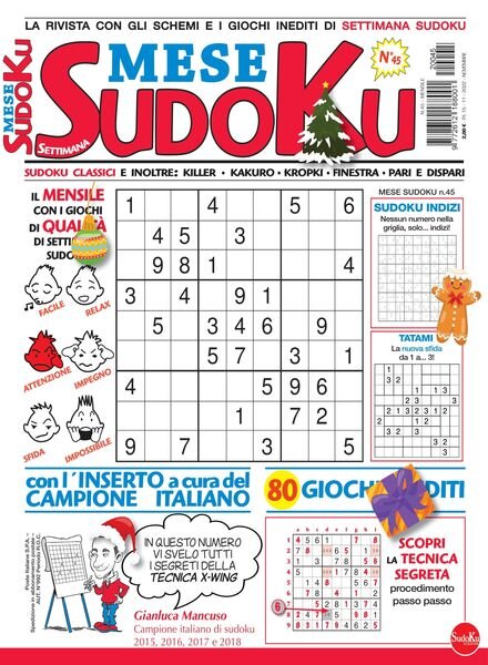 Settimana Sudoku Mese – 15 novembre 2022 Cover