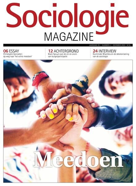 Sociologie Magazine – december 2022 Cover