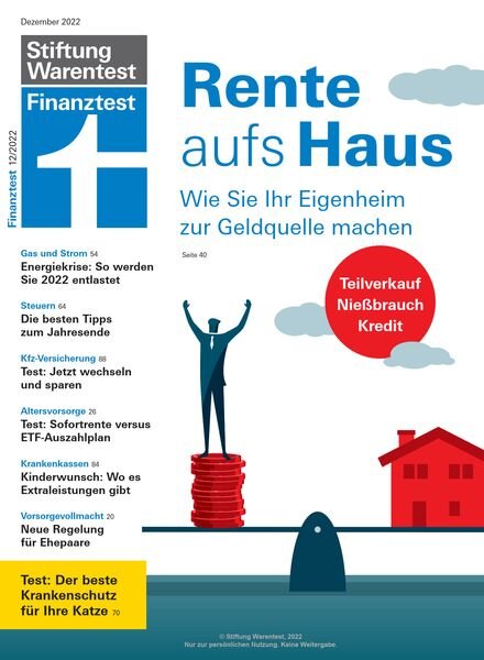 Stiftung Warentest Finanztest – Dezember 2022 Cover