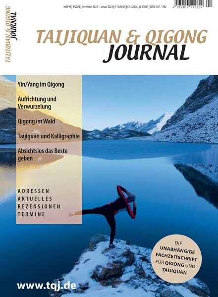 Taijiquan & Qigong Journal – November 2022 – Januar 2023 Cover