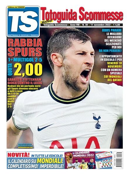 Totoguida Scommesse – 11 Novembre 2022 Cover