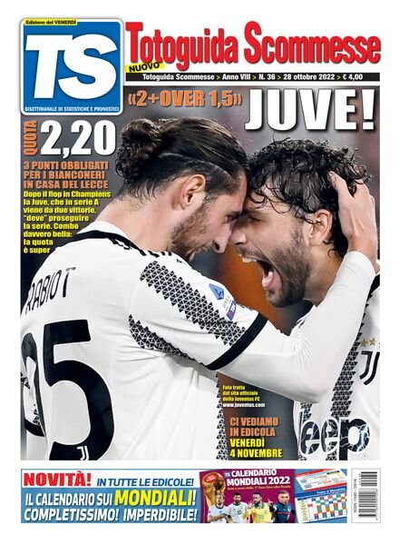 Totoguida Scommesse – 28 Ottobre 2022 Cover