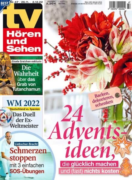 TV Horen und Sehen – 18 November 2022 Cover