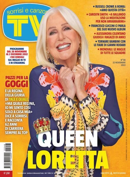 TV Sorrisi e Canzoni – 22 novembre 2022 Cover
