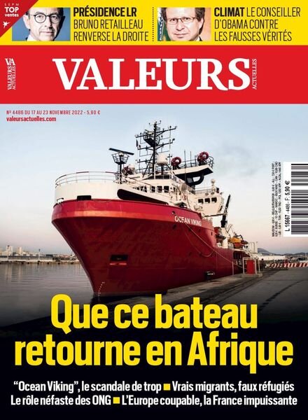 Valeurs actuelles – 17 novembre 2022 Cover