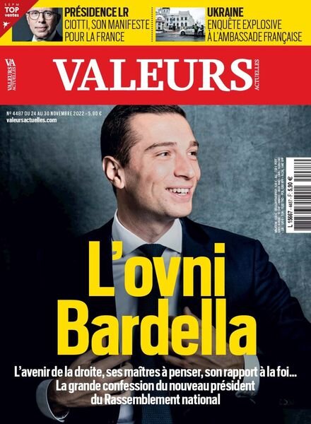 Valeurs actuelles – 24 novembre 2022 Cover