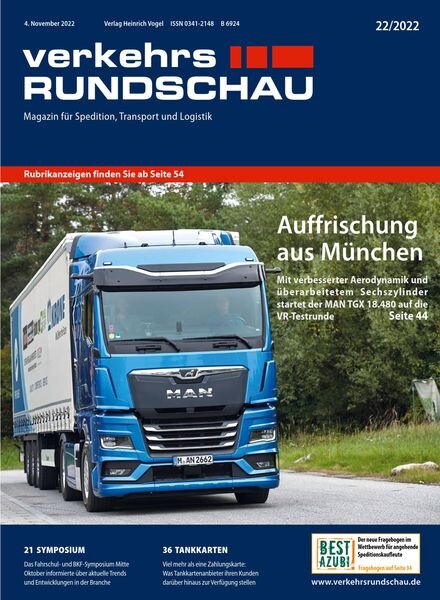 VerkehrsRundschau – 27 Oktober 2022 Cover