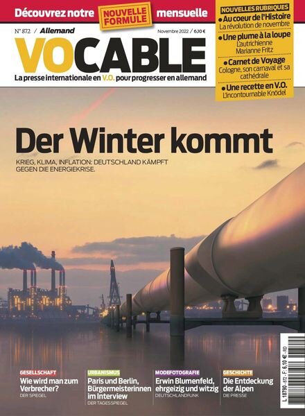 Vocable Allemand – 04 novembre 2022 Cover