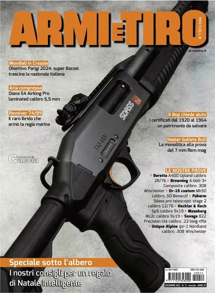 Armi e Tiro – dicembre 2022 Cover