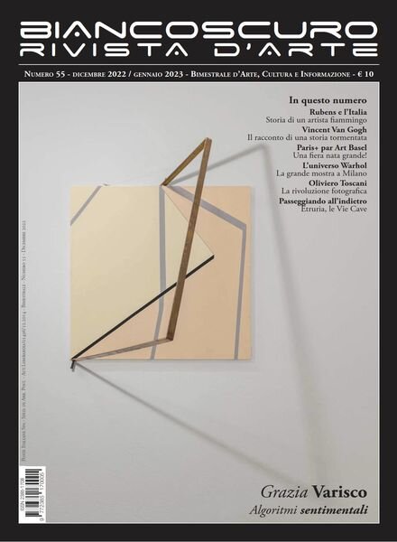 Biancoscuro Rivista d’Arte – Dicembre 2022 – Gennaio 2023 Cover