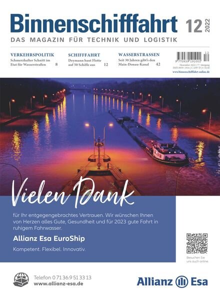 Binnenschifffahrt – Dezember 2022 Cover
