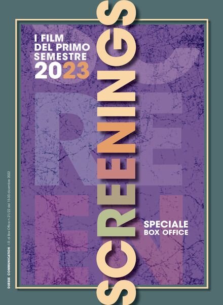 Box Office – Screenings Primo Semestre 2023 Cover