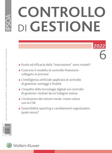 Controllo di gestione – N 6 2022 Cover