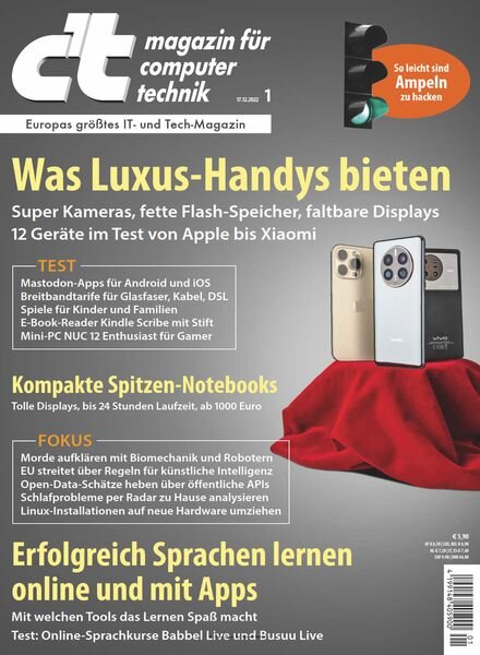 c’t Magazin fur Computertechnik – Januar 2023 Cover