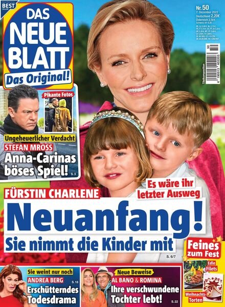 Das Neue Blatt – 07 Dezember 2022 Cover
