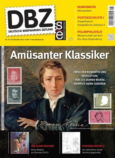 Deutsche Briefmarken-Zeitung – 28 November 2022 Cover