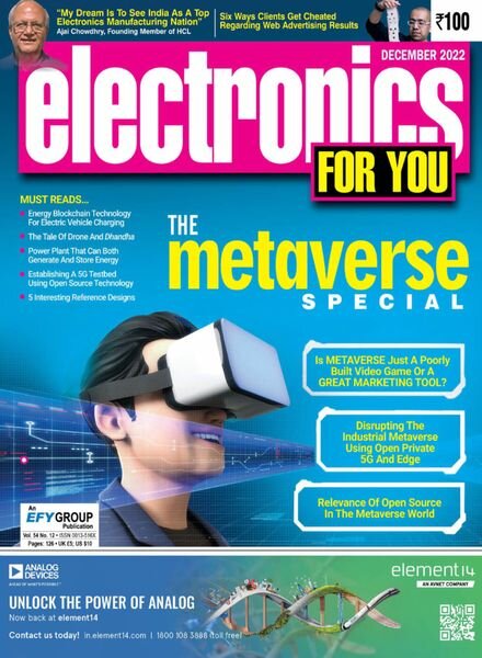 Electronics For You – December 2022 Cover