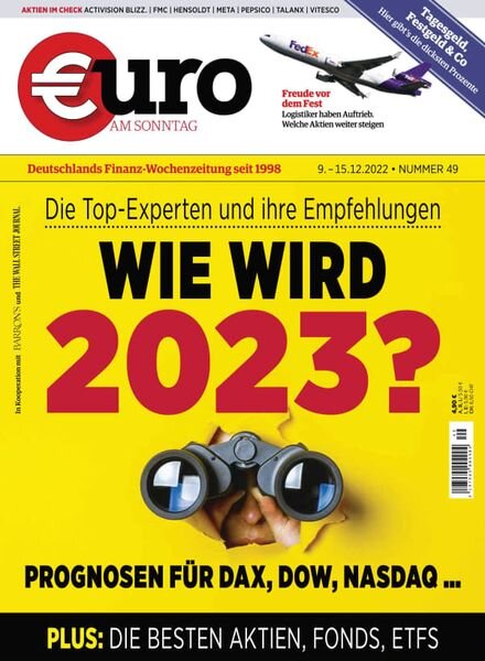 Euro am Sonntag – 09 Dezember 2022 Cover