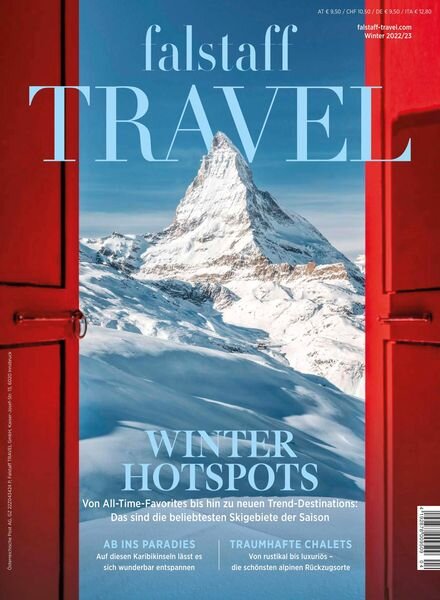 Falstaff Travel – Dezember 2022 Cover