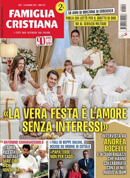 Famiglia Cristiana – 18 Dicembre 2022 Cover