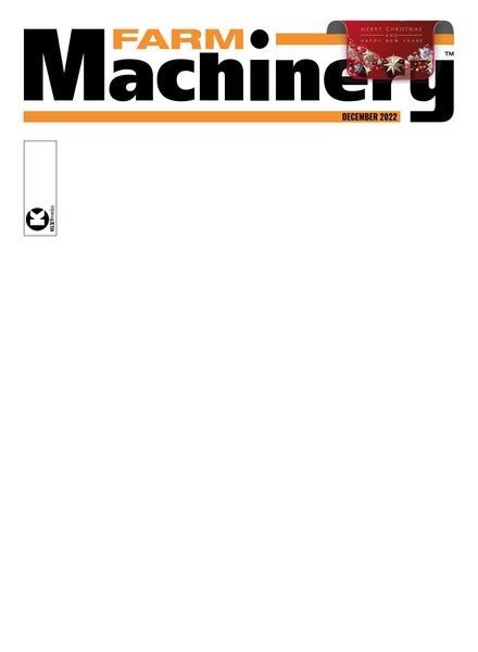Farm Machinery – December 2022 Cover