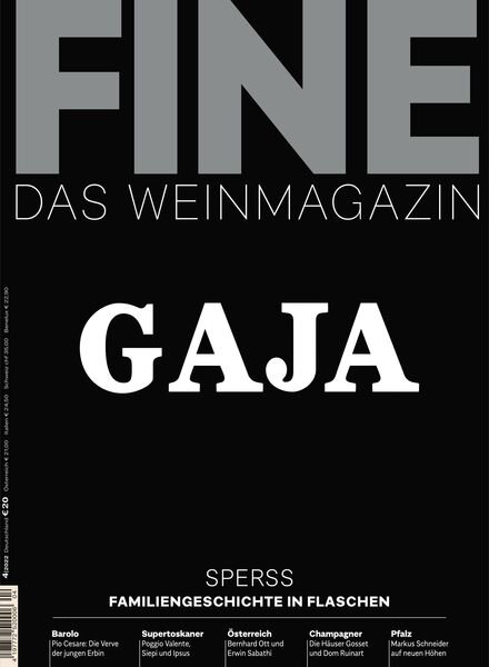 FINE Das Weinmagazin – 10 Dezember 2022 Cover