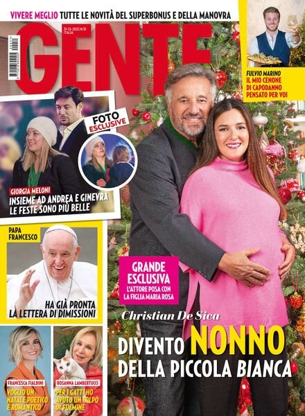 Gente Italia – 31 Dicembre 2022 Cover
