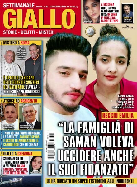 Giallo – 14 Dicembre 2022 Cover