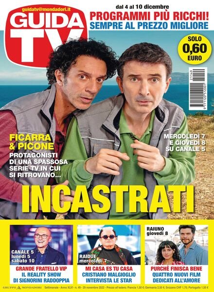 GuidaTV – 29 novembre 2022 Cover