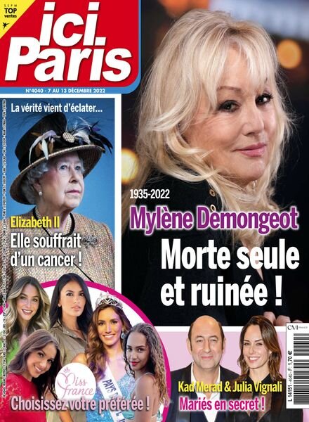 Ici Paris – 07 decembre 2022 Cover