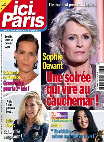Ici Paris – 30 novembre 2022 Cover