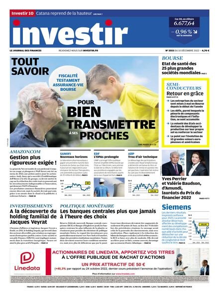 Investir – 10 Decembre 2022 Cover