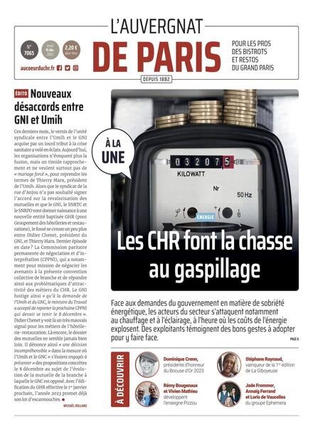 L’Auvergnat de Paris – 15 decembre 2022 Cover