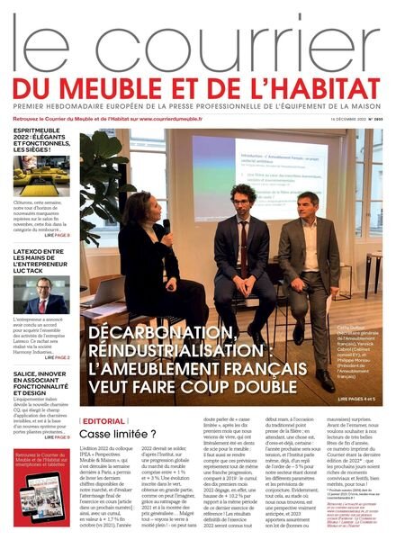 Le courrier du meuble et de l’habitat – decembre 2022 Cover