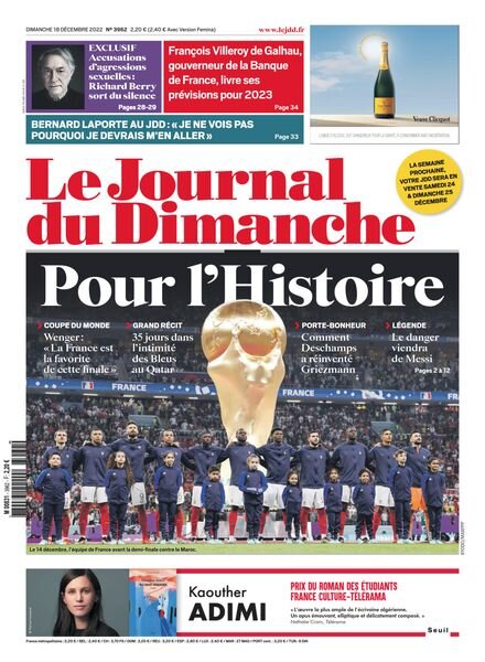 Le Journal du Dimanche – 18 decembre 2022 Cover